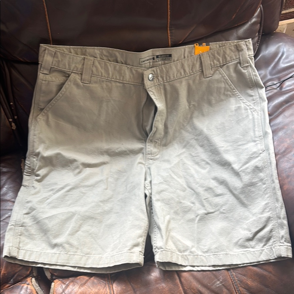Carhartt Gray Flat Front Shorts for Versatile Wear